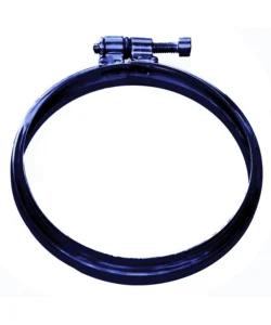 Super Prezzo Fascetta di bloccaggio per canna fumaria in acciaio inox nero, diametro 80 mm